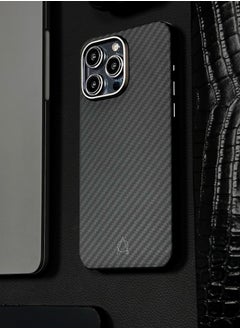 A-CASE It's My Case Kavar Series Case for iPhone 15 Pro Max Compatible with MagSafe, Slim & Light iPhone 15 Pro Max Case 6.7-inch with a Case-Less Touch Feeling, Aramid Fiber Made  - Black/Grey - pzsku/Z408BE6B968F511B7C8A7Z/45/_/1702044601/6d65fdce-5b3d-41b3-b494-5be4e0e54163