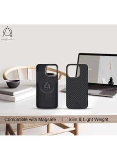 A-CASE It's My Case Kavar Series Case for iPhone 15 Pro Max Compatible with MagSafe, Slim & Light iPhone 15 Pro Max Case 6.7-inch with a Case-Less Touch Feeling, Aramid Fiber Made  - Black/Grey - pzsku/Z408BE6B968F511B7C8A7Z/45/_/1702044633/66ae7a14-ec04-4ba7-83a5-a0e5b0c10376