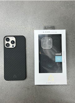 A-CASE It's My Case Kavar Series Case for iPhone 15 Pro Max Compatible with MagSafe, Slim & Light iPhone 15 Pro Max Case 6.7-inch with a Case-Less Touch Feeling, Aramid Fiber Made  - Black/Grey - pzsku/Z408BE6B968F511B7C8A7Z/45/_/1702044635/07dc234d-3f14-41e5-9eb3-0f8b722d012d