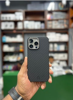 A-CASE It's My Case Kavar Series Case for iPhone 15 Pro Max Compatible with MagSafe, Slim & Light iPhone 15 Pro Max Case 6.7-inch with a Case-Less Touch Feeling, Aramid Fiber Made  - Black/Grey - pzsku/Z408BE6B968F511B7C8A7Z/45/_/1702044635/d5a51633-7452-4437-8a6d-d09b5b9eafa3