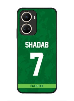 Rugged Black Edge Case for Huawei nova 10 SE, Slim fit Soft Case Flexible Rubber Edges Thin Cover - Player Name - Shadab Khan, Jersey Number- 7