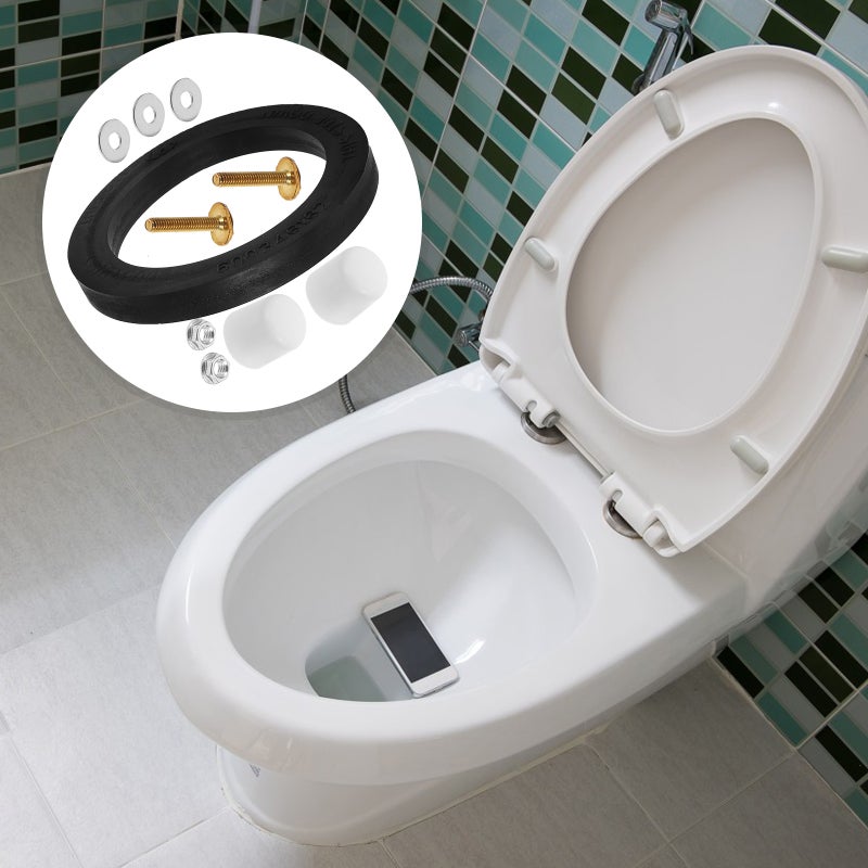 🚽 ختم مرحاض مرن من المطاط مقاوم للتسرب سهل التركيب - Image 1