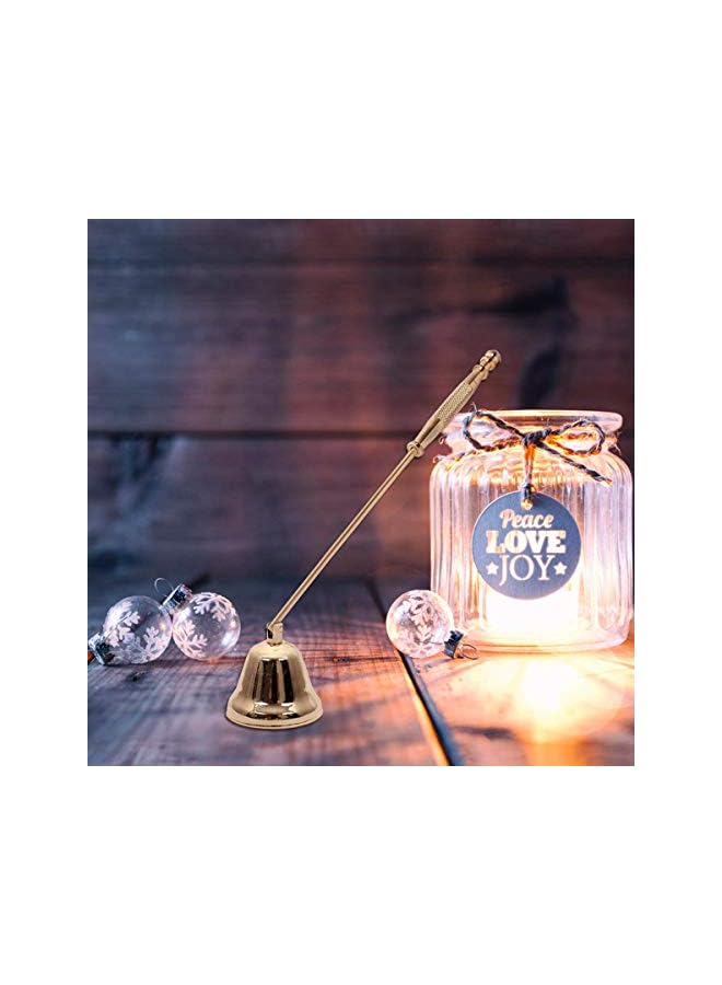 The Bros Candle Snuffer, Candlesnuffers Wick Snuffer Candle Extinguisher Accessory with Long Handle Putting Out Extinguish Candle Wicks for Candle Making Scented Candles Jar Candles, Gold - Image 5