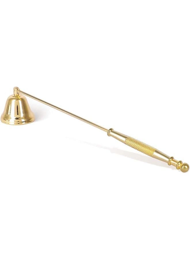 The Bros Candle Snuffer, Candlesnuffers Wick Snuffer Candle Extinguisher Accessory with Long Handle Putting Out Extinguish Candle Wicks for Candle Making Scented Candles Jar Candles, Gold - Image 1
