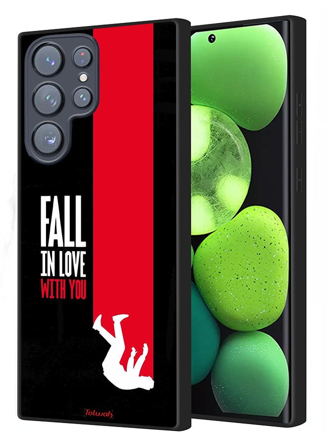 Tolwak Samsung Galaxy S22 Ultra 5G Protective Case Cover Fall In Love With You - Image 1