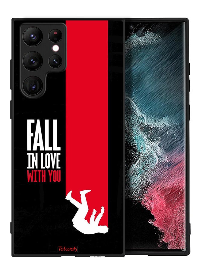 Tolwak Samsung Galaxy S22 Ultra 5G Protective Case Cover Fall In Love With You - Image 2