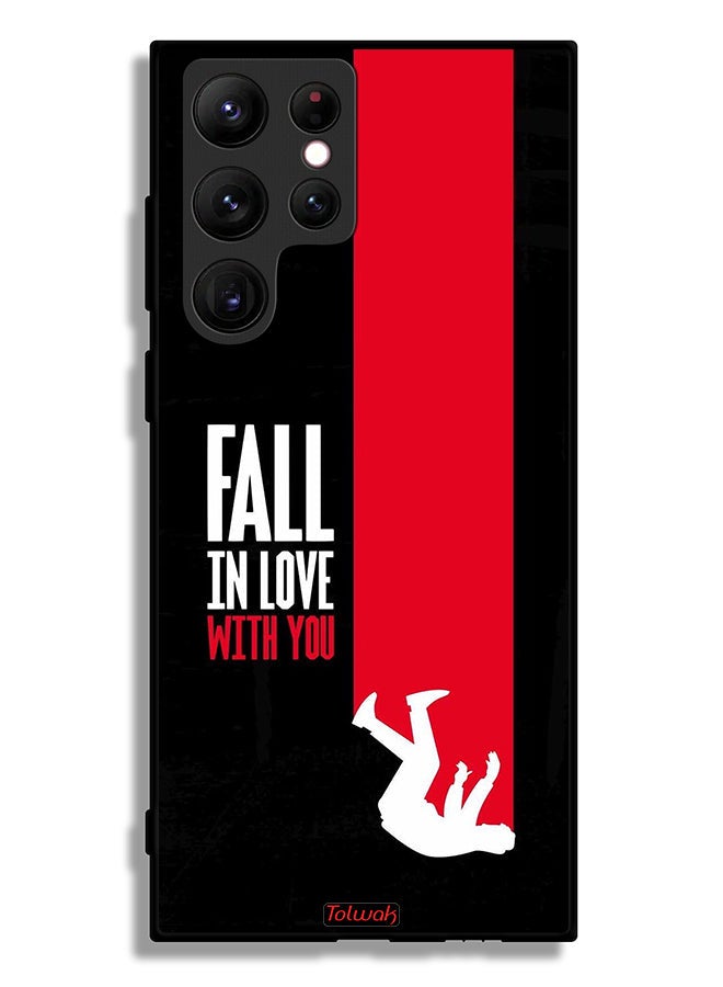Tolwak Samsung Galaxy S22 Ultra 5G Protective Case Cover Fall In Love With You - Image 3