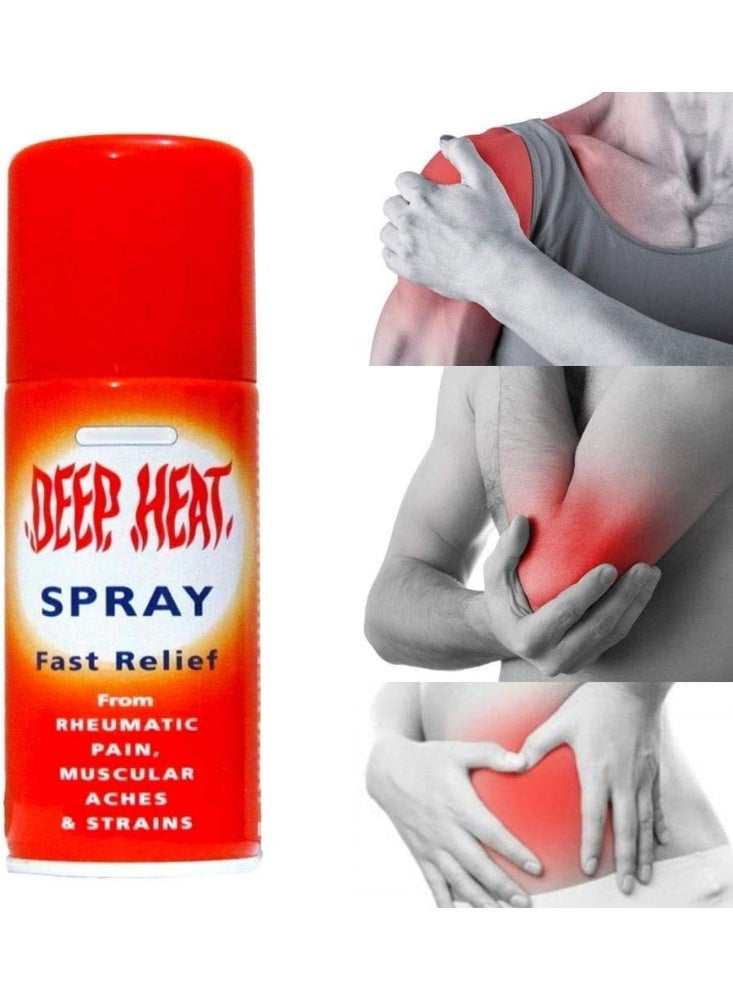 DEEP HEAT Mentholatum Deep Heat Fast Relief Spray for Muscle Aches & Rheumatic Pain - 150ml - Image 2