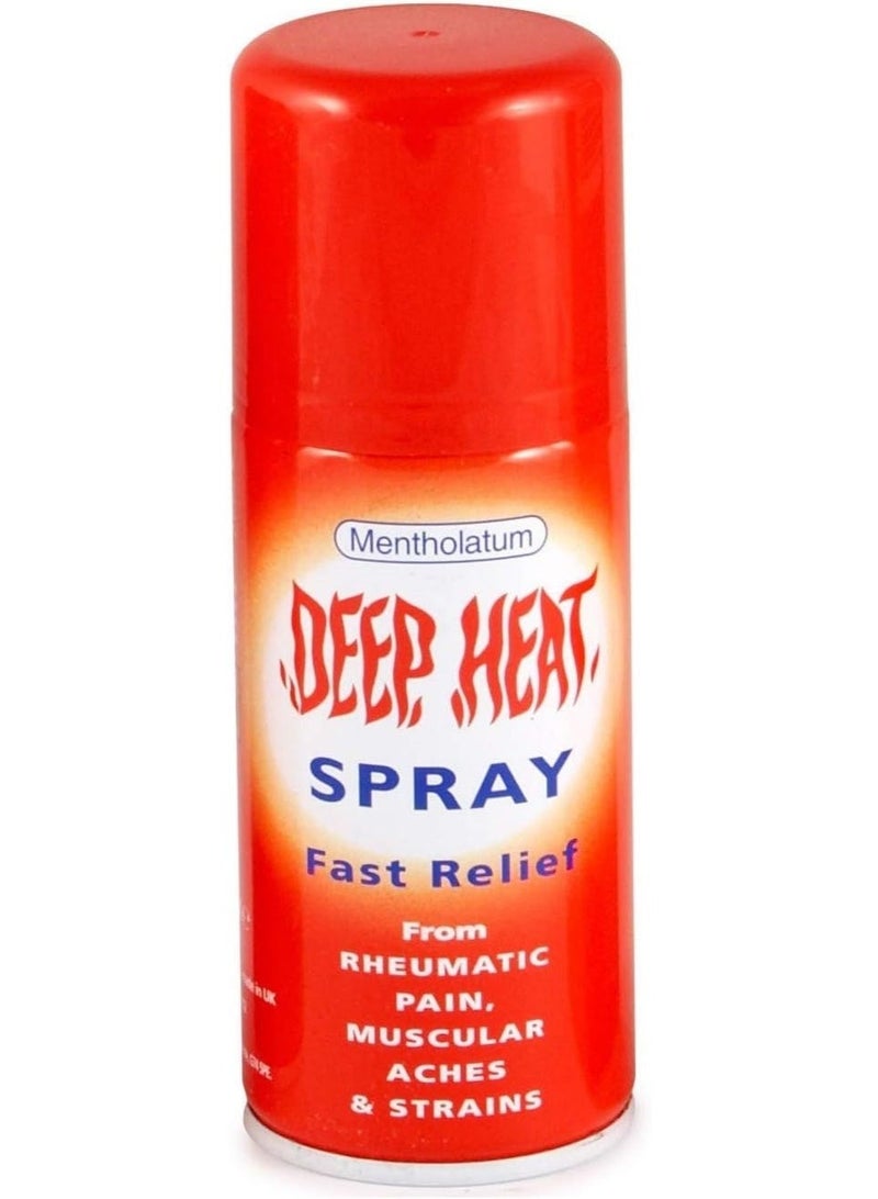 DEEP HEAT Mentholatum Deep Heat Fast Relief Spray for Muscle Aches & Rheumatic Pain - 150ml - Image 1