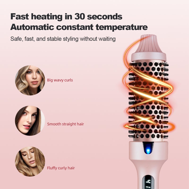 2-in-1 Hair Straightening and Curling Iron with Fluffy Comb - Image 2