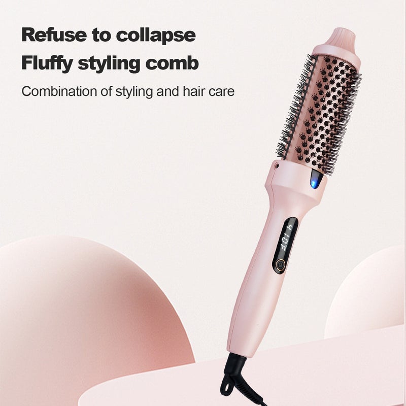 2-in-1 Hair Straightening and Curling Iron with Fluffy Comb - Image 1
