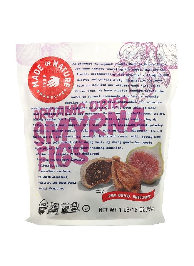 MADE IN NATURE Made in Nature, Organic Dried Smyrna Figs, Sun-Dried, Unsulfured, 1 lb (454 g)  - Image 1