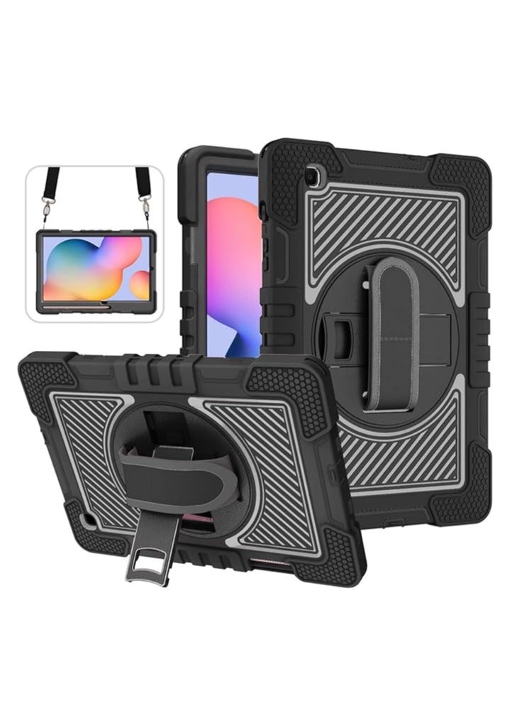 عام حافظة لوحي مضادة للصدمات، غلاف متين مع قاعدة دوارة بزاوية 360 درجة، لجهاز سامسونج جالاكسي تاب S6 لايت 10.4 (2024) - Image 1