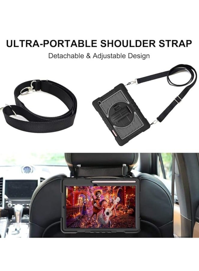 عام حافظة لوحي مضادة للصدمات، غلاف متين مع قاعدة دوارة بزاوية 360 درجة، لجهاز سامسونج جالاكسي تاب S6 لايت 10.4 (2024) - Image 4