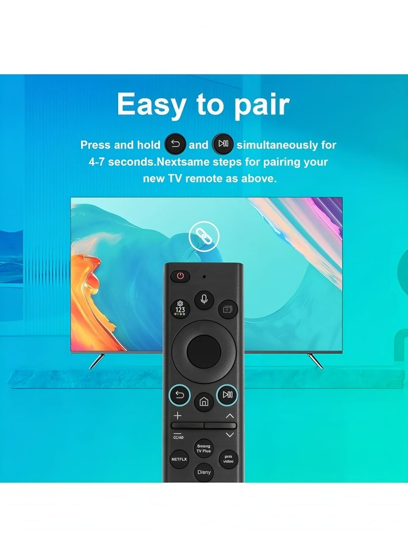 Apluynm Voice Remote Control Replacement for Samsung Smart TV (No Solar), Compatible with Most 2018 to 2022 Smasung Crystal UHD QLED The Frame QLED 4K 8K Smart TVs(BN59-01385A/BN59-01385B) - Image 4
