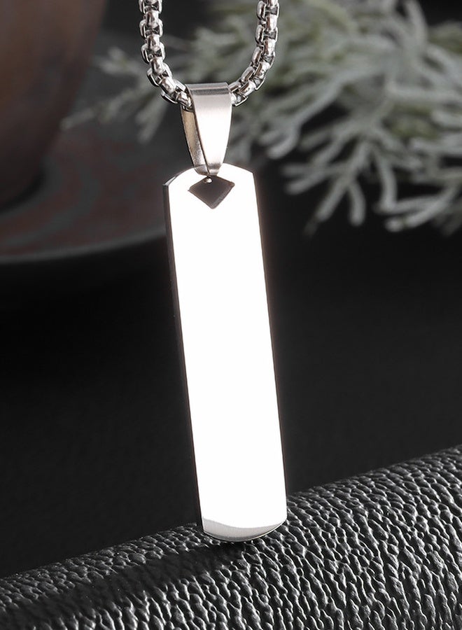 أزياء رجالي التيتانيوم الصلب قلادة قلادة هندسية ثلاثية الأبعاد تطول 60cm سلسلة الصلب / أسود / الذهب - Image 4