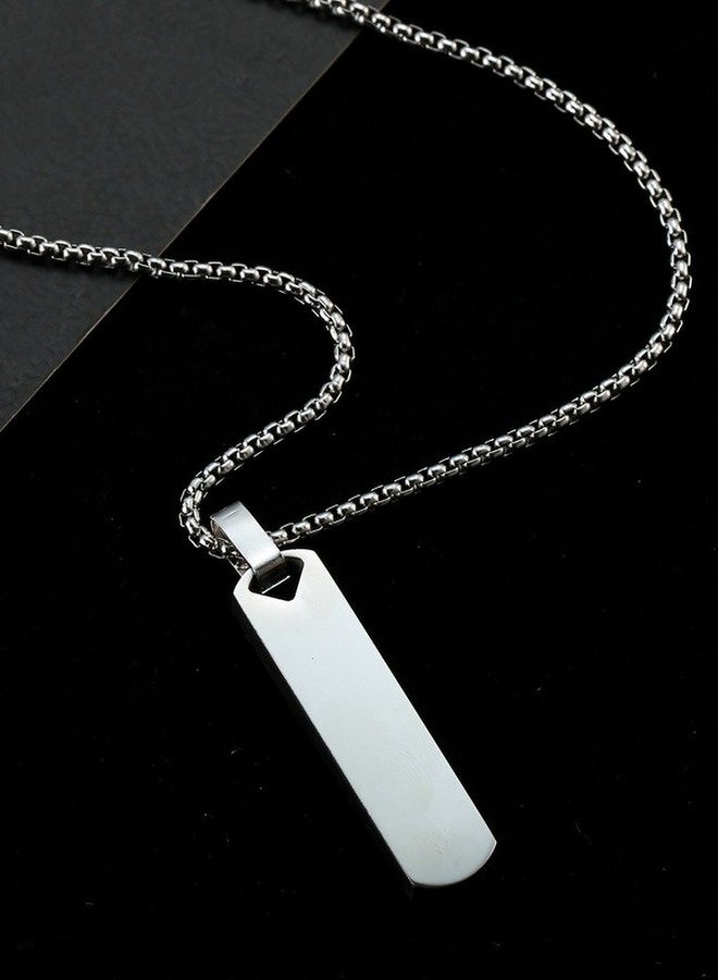 أزياء رجالي التيتانيوم الصلب قلادة قلادة هندسية ثلاثية الأبعاد تطول 60cm سلسلة الصلب / أسود / الذهب - Image 2