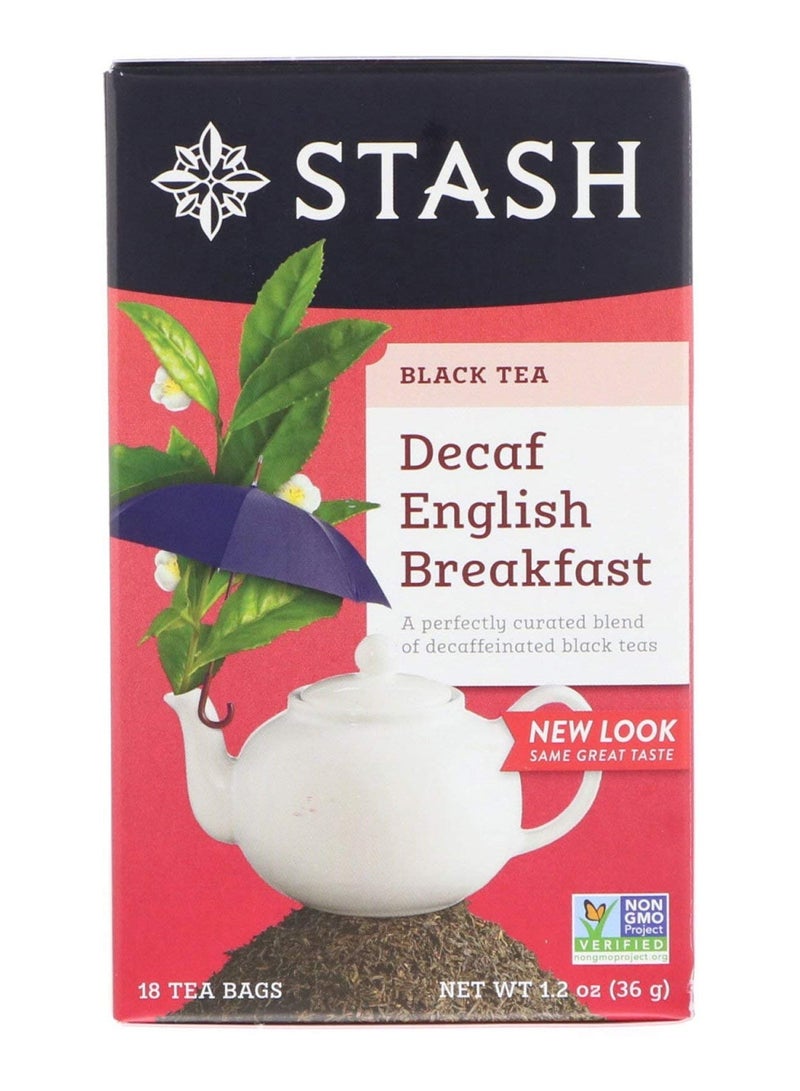 Stash Decaf English Breakfast 18 Tea Bags 36g