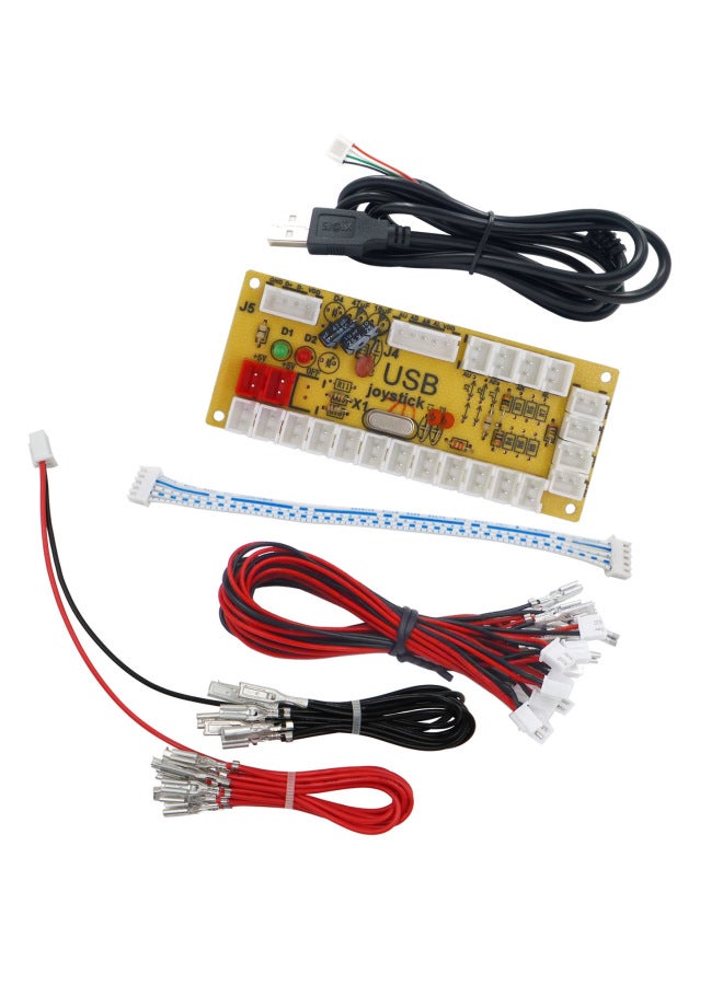 PC Joystick Chip Arcade Joystick Chip Three And Joystick Game Control Board-Product Color:Triple And Rocker on Configuration