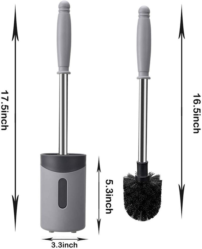 Credly Toilet Brush and Holder Upgraded Modern Design, Bathroom Toilet Bowl Brush Set,Toilet Cleaning Brush Kit - Image 4