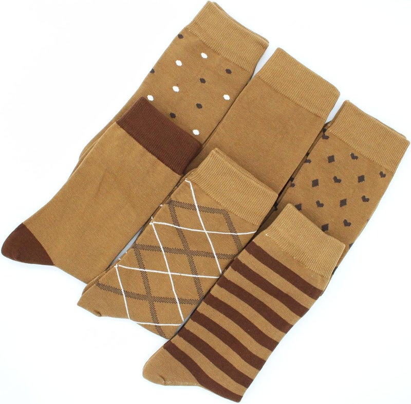 TOEJYJ Mens Fun Dress Socks, Pattern Funny Casual Socks Pack, Colorful Striped Cotton Novelty Socks Size 10-13 - Image 3