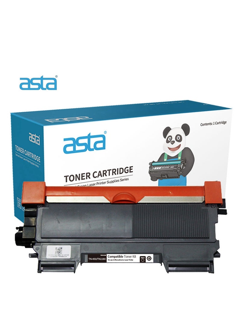 ASTA TN450 TN2280 Compatible Toner For Brother HL-2230 HL-2240 HL-2242 HL-2250 HL-2270 MFC-7290 MFC-7360 MFC-7470 MFC-7460 MFC-7860 DCP-7060 DCP-7065 DCP-7055 FAX-2840 FAX-2890 FAX-2990 TN-450 TN-2280 - Image 1