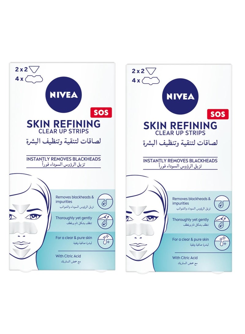 NIVEA Pack of 2. Face Strips, Skin Refining Clear-Up, Citrid Acid - Image 1