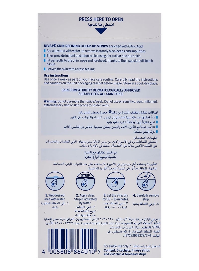 NIVEA Pack of 2. Face Strips, Skin Refining Clear-Up, Citrid Acid - Image 3