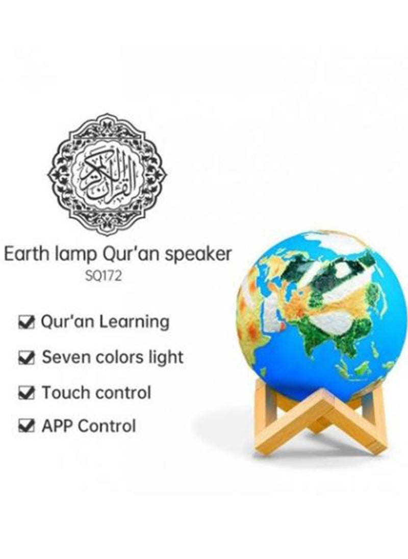 إيكوانتو - مصباح مكتبي أرضي تناظري يعمل بالبلوتوث متعدد الوظائف يعمل باللمس محمول للتحكم في التطبيقات يعمل بالتحكم عن بعد في الإضاءة الليلية مع مكبر صوت القرآن - Image 1