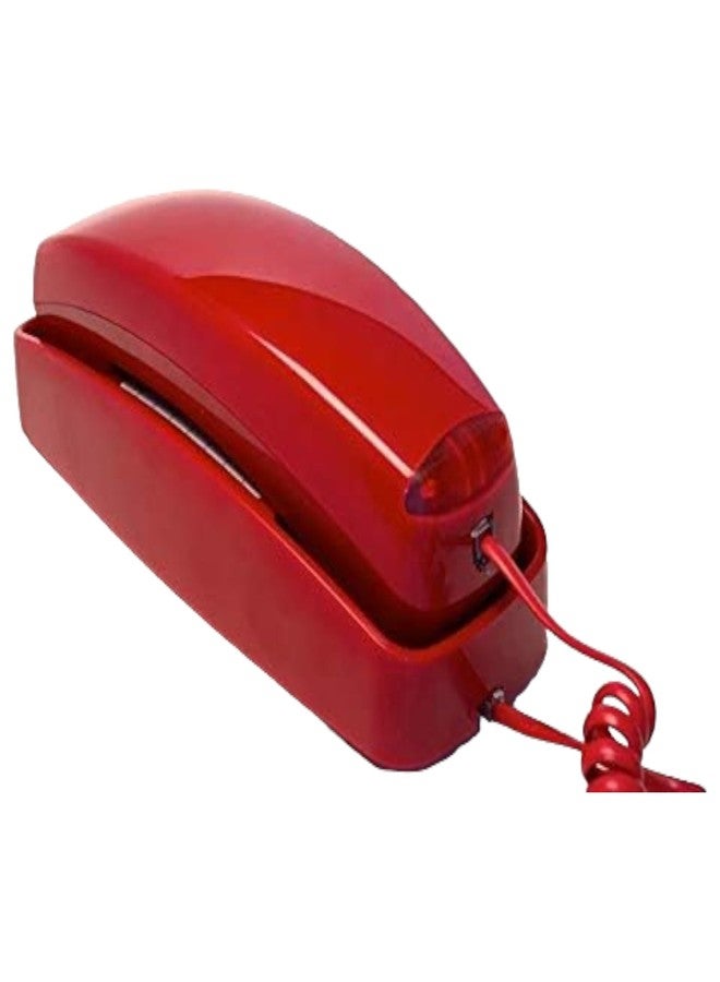 Med-Pat T4-R Full-Featured Trimline Telephone with Super Bright Ring Light Indicator - Clear Ear Sound w/Full Range Volume Control, Ideal for Hotel, Business & Landline Home Use- Red - Image 1