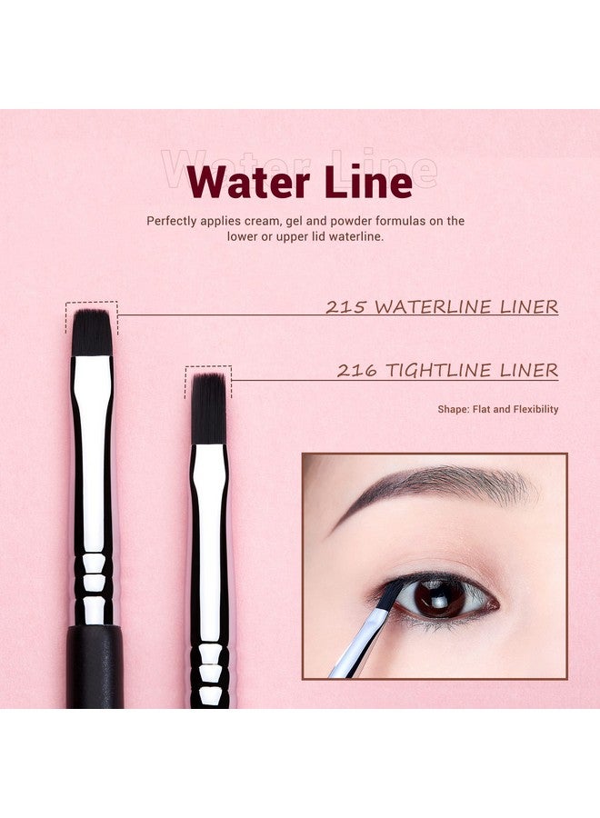 Jessup Eyeliner Brush Set, Professional Eye Liner Makeup Brushes 11Pcs, Angled Flat Definer Ultra Fine Bent Pencil Point Eyeliner Brushes For Precision Liner, T324 - Image 4