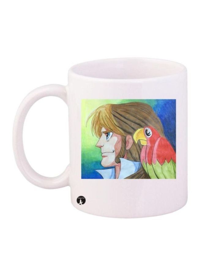 RKN Jazeerat Al Kanz Printed Coffee Mug White/Green/Blue - Image 1