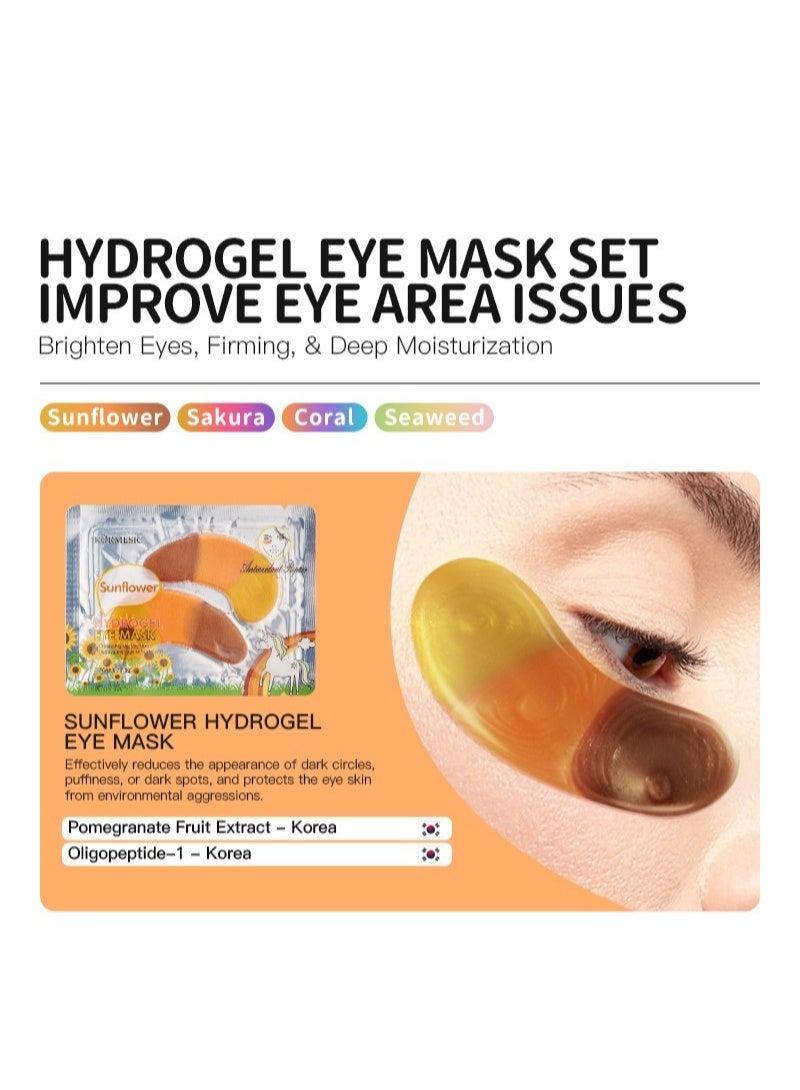 Kormesic 5pcs-عباد الشمس hydrogel قناع العين 7.5g - Image 2