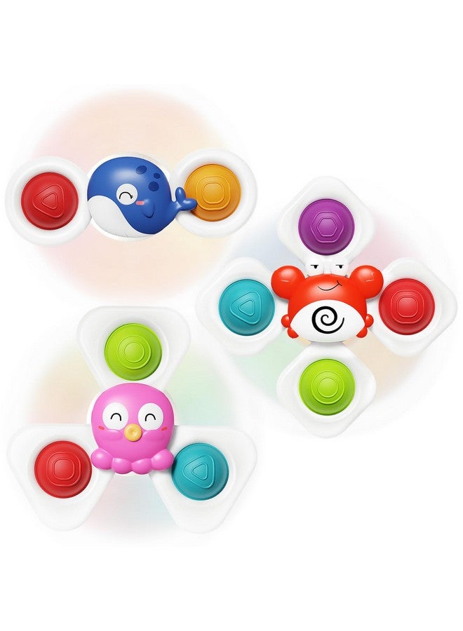 spring flower SpringFlower Suction Cup Spinner Toys, Baby Bath Toys 6-12 Months,Baby Sensory Toy 6-12 Months, Fun Bath & Travel Toy for Toddlers, Birthday for 1 2 3 Year Old Toddler - Image 1