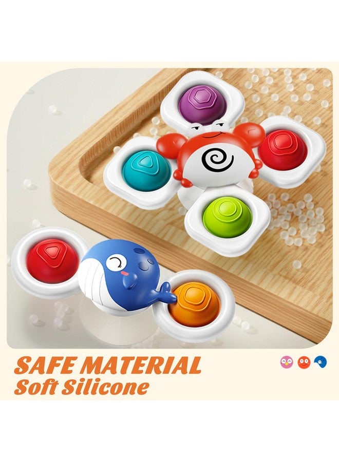 spring flower SpringFlower Suction Cup Spinner Toys, Baby Bath Toys 6-12 Months,Baby Sensory Toy 6-12 Months, Fun Bath & Travel Toy for Toddlers, Birthday for 1 2 3 Year Old Toddler - Image 5