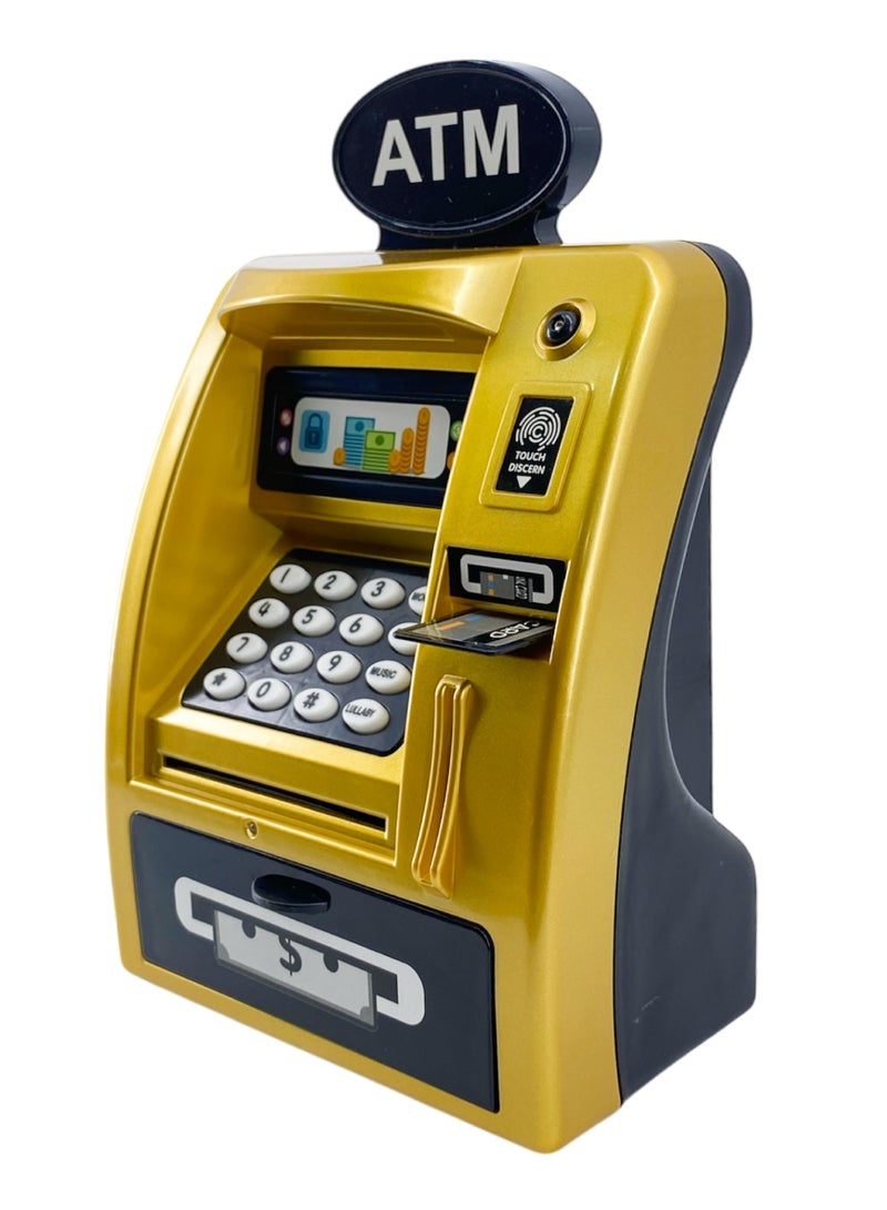 إيه تي إم ماكينة صراف آلي للأطفال – حصالة تعليمية بشكل ATM - مصممة على شكل صراف آلي حقيقي لتعليم الأطفال قيمة المال والادخار بطريقة تفاعلية ومرحة - Image 2