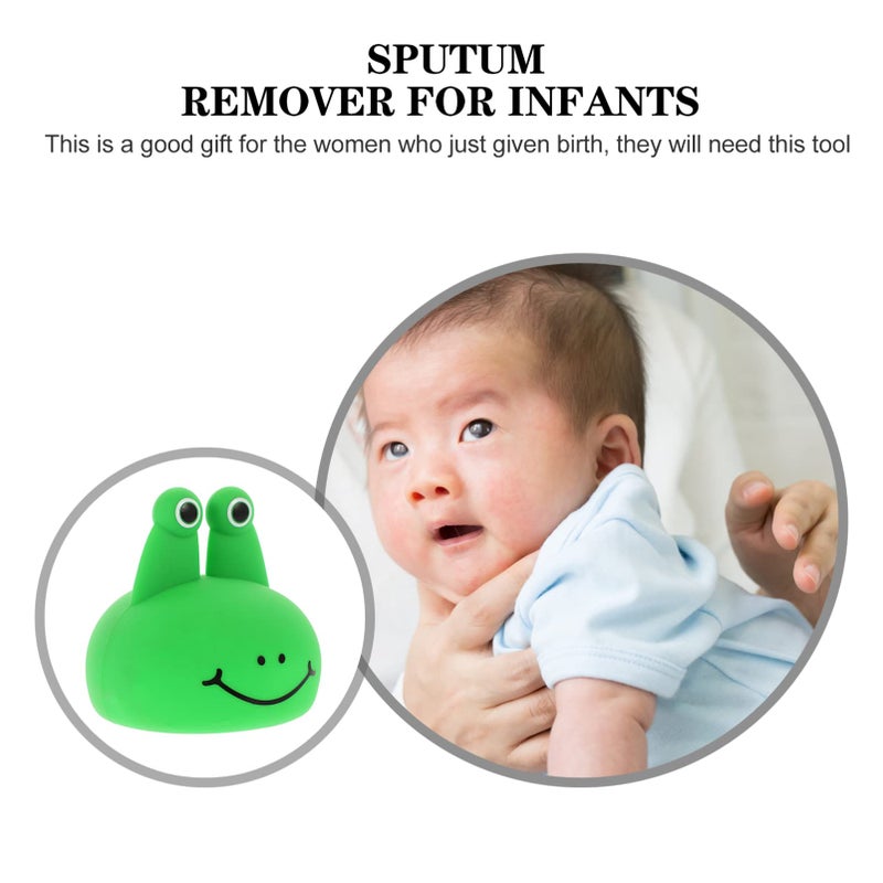 Healifty Phlegm Remover Chest Physical Cup Cartoon Silicone Frog Palm Chest Percussion Mucus Remove Cup for Baby Gas Relief 3.11 X 3.11 X 3.07 inch Green - Image 2