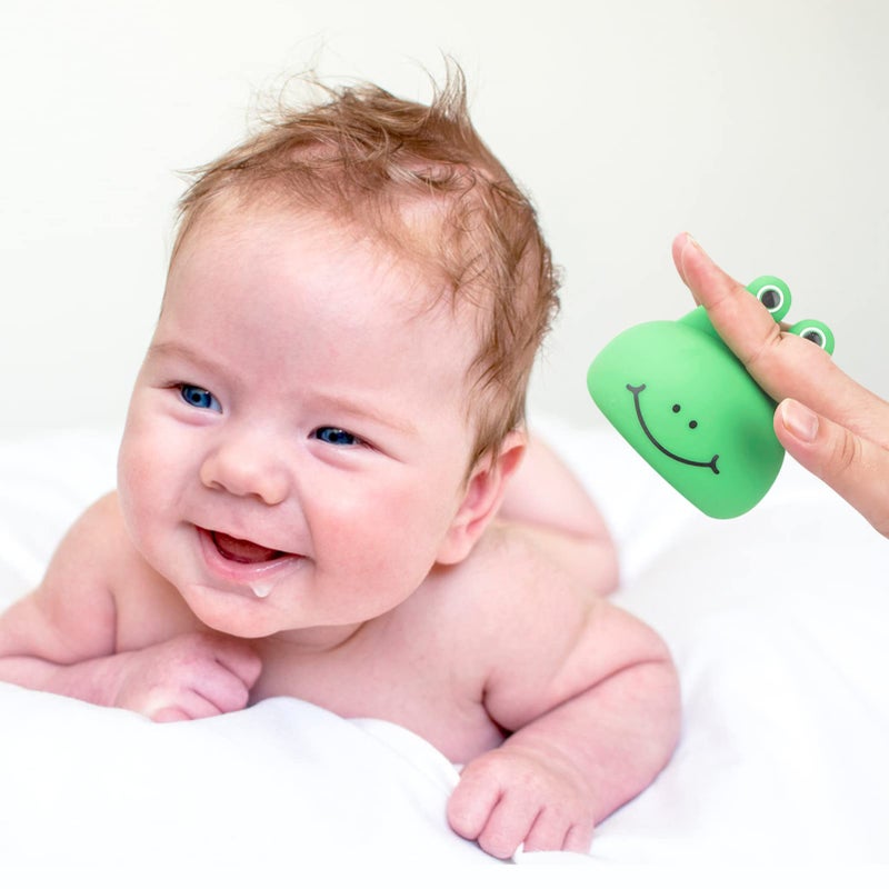 Healifty Phlegm Remover Chest Physical Cup Cartoon Silicone Frog Palm Chest Percussion Mucus Remove Cup for Baby Gas Relief 3.11 X 3.11 X 3.07 inch Green - Image 5