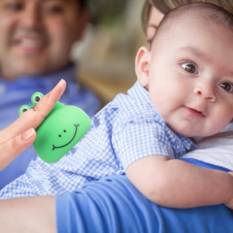 Healifty Phlegm Remover Chest Physical Cup Cartoon Silicone Frog Palm Chest Percussion Mucus Remove Cup for Baby Gas Relief 3.11 X 3.11 X 3.07 inch Green - Image 4