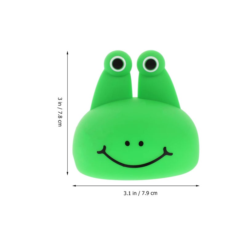Healifty Phlegm Remover Chest Physical Cup Cartoon Silicone Frog Palm Chest Percussion Mucus Remove Cup for Baby Gas Relief 3.11 X 3.11 X 3.07 inch Green - Image 3
