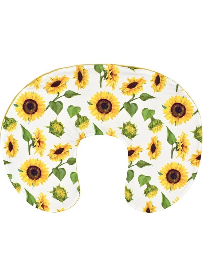 BxuanW Nursing Pillow Cover Stretchy Pillow Slipcovers for Breastfeeding Moms Two-Sided Design (Sunflower) - Image 2