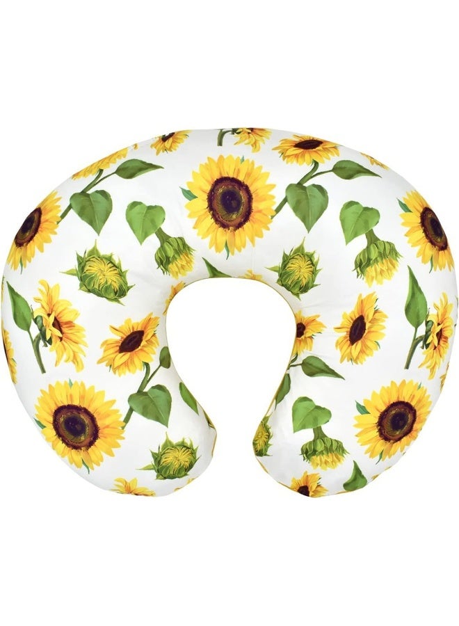 BxuanW Nursing Pillow Cover Stretchy Pillow Slipcovers for Breastfeeding Moms Two-Sided Design (Sunflower) - Image 4