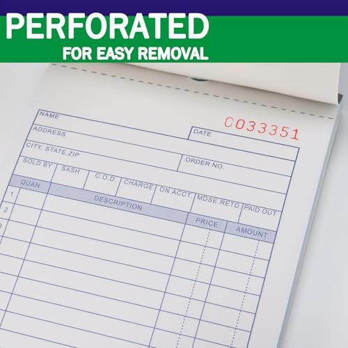 Gimehome Sales Order Book 2-Part Carbonless Form White Canary 4-3/16x7-3/16 Inches 50 Sets per Book Ideal for Keeping Proper Records of Orders and Sales (2Packs) - Image 4