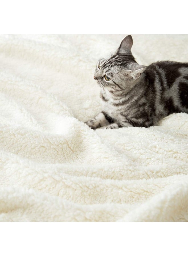 بطانية شيربا مزدوجة الجوانب من LBRO2M، ناعمة للغاية، دافئة ومريحة، منفوشة، بطانيات فاخرة قابلة للعكس (أسود، مقاس كوين) - Image 4