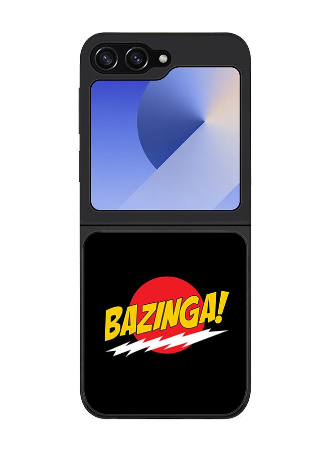 Stylizedd Rugged Black edge case for Samsung Galaxy Z Flip7 FE, Slim fit Soft Case Flexible Rubber Edges Anti Drop TPU Gel Thin Cover -  Bazinga - Image 1