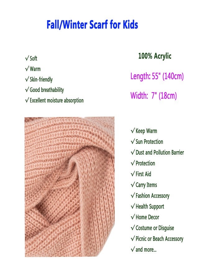 Vikodah Kids Winter Scarf Knitting Acrylic Warm Soft Scarves Neck Protective Accesories for Boys Girls 3-8Y - Image 4
