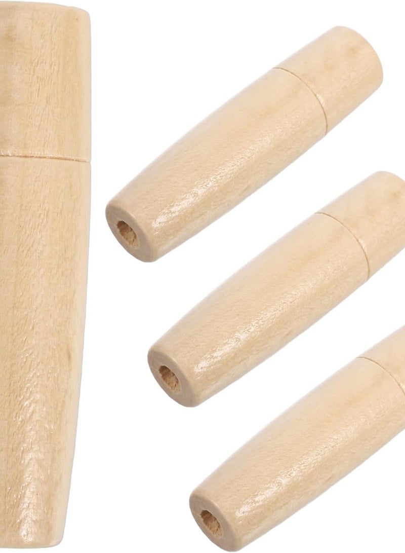 GGOOT 4pcs Wooden Handle Replacement Files for Tools Teapot Brush Handles Hardware Equipment - Image 1