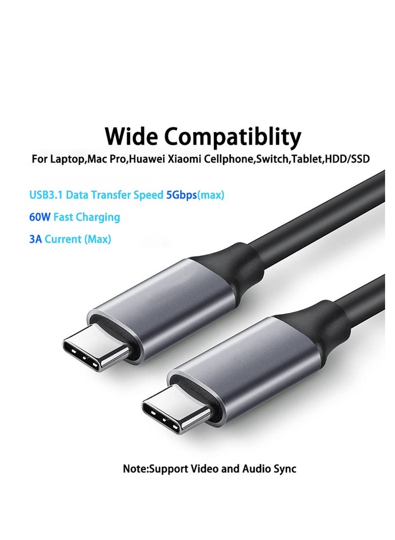 Terabyte USB C to USB C Cable 60W 3Ft (2 Pack), USB 3.1 Gen1 5Gbps Type C Cable,for MacBook Pro,iPad Mini 6/Pro 2020/Air 4,Samsung Galaxy S21,Switch,Pixel,LG - Image 1