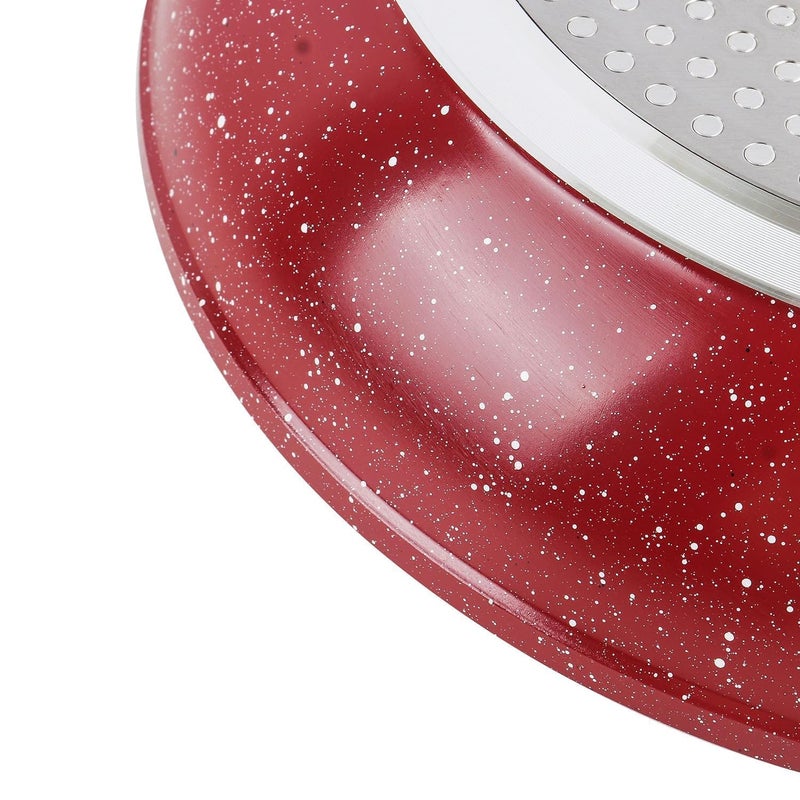 Vichaxan NonStick Fry Pan Omlette Egg Pan Aluminium Alloy Marble Finish Kitchen Tool with Wood Handle Non Stick Fry Pan 22CM - Image 2