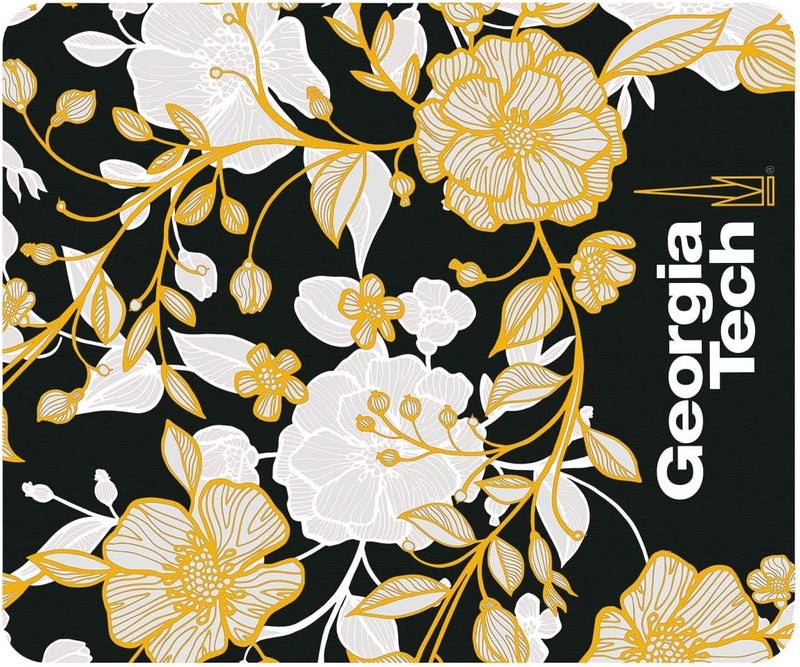 OTM Essentials Mouse Pad, Fabric, Georgia Institute of Technology Standard/Floral Lace - Image 1